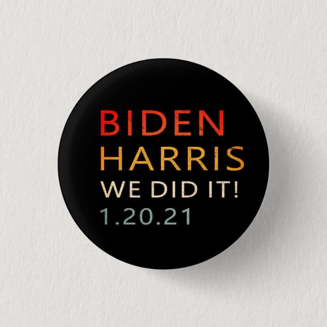 01/20/21, Biden Harris January 20th Inaugural Button (Front)