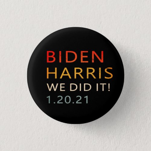 012021 Biden Harris January 20th Inaugural Button
