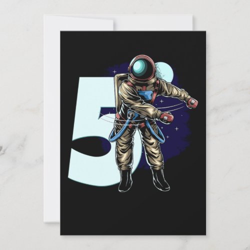 015th Birthday Boy Flossing Astronaut Five Years Save The Date