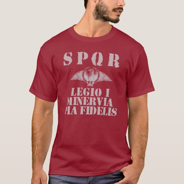 01 Domitian's 1st Minerva Legion - Ancient Rome T-Shirt (Front)