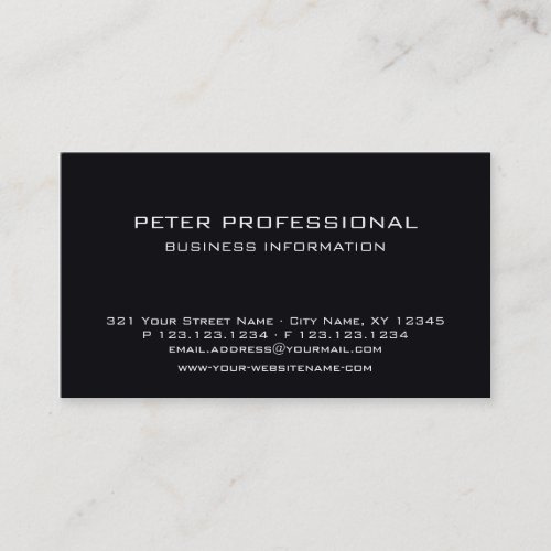 01 Modern Professional Business Card black white