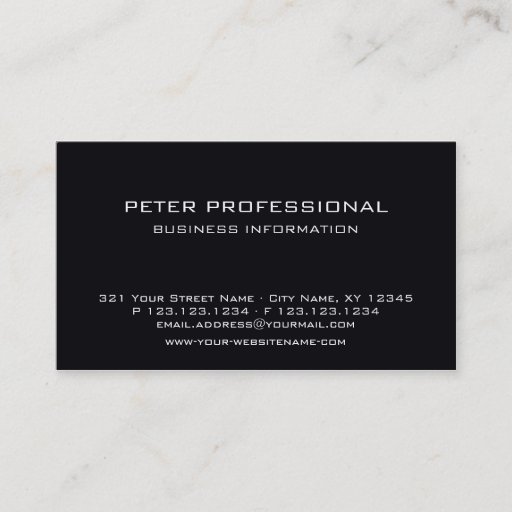 Customizable 01 Modern Professional Business Card black white