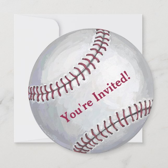 01of12 Baseball Party Invitation (Front)