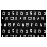 020216 - Gray, White and Black on Black Fabric