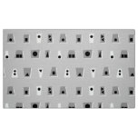 020216 - Gray, White and Black on Gray CCCCCC Fabric