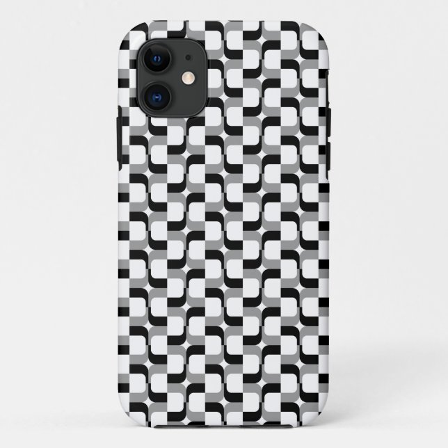 020614 - Gray and Black on White Case-Mate iPhone Case (Back)