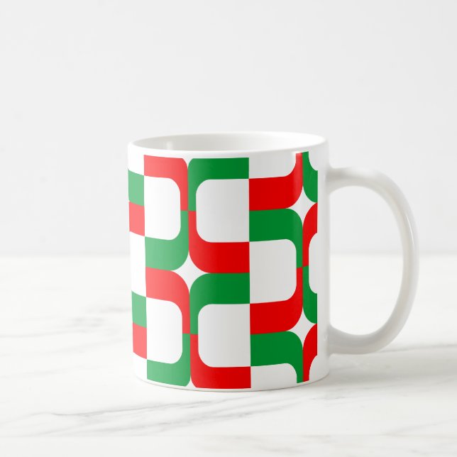 020614 - Red and Green on White Coffee Mug (Right)