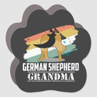 020 German Shepherd Grandma Car Magnet