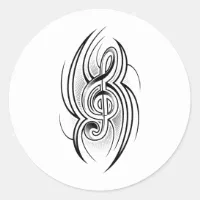 cool treble clef tattoo