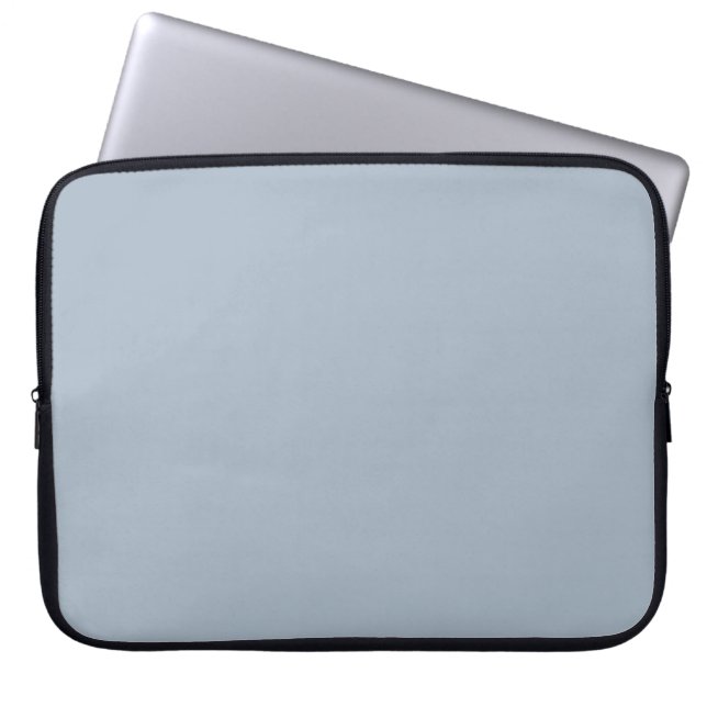 #028 Light Grey Blue Color Collection Laptop Sleeve (Front)