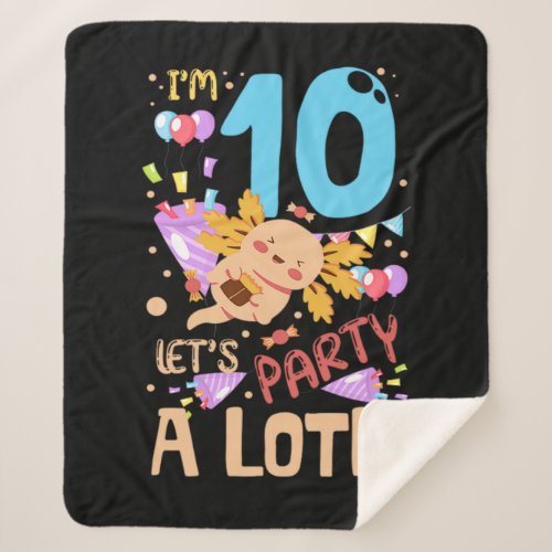 02Axolotls Design for a Axolotl Fan Sherpa Blanket