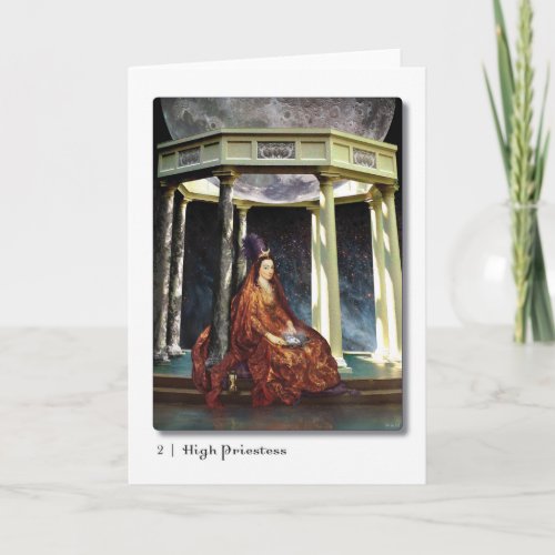 02 High Priestess Tarot Greeting Card