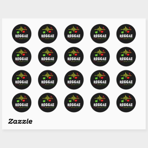 02 Reggae Soundwave Classic Round Sticker