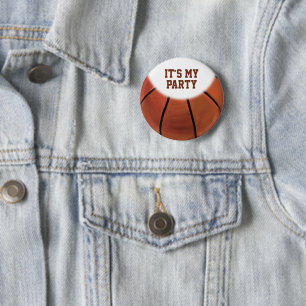 02of12 Birthday Custom Basketball Button