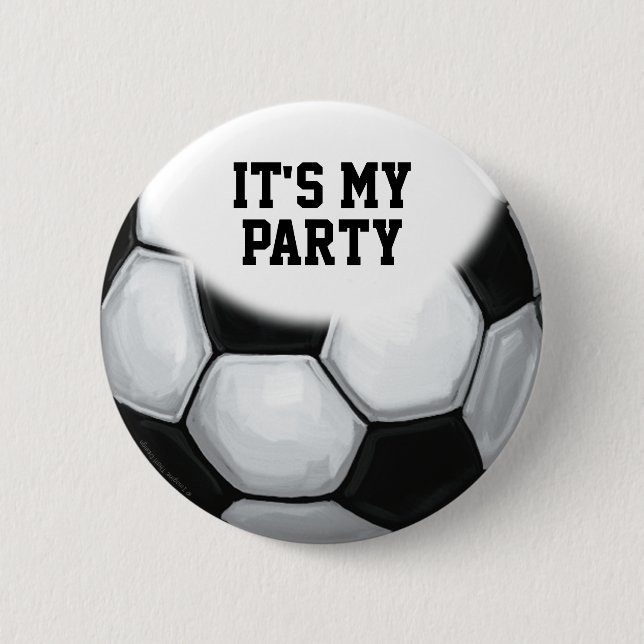02of12 Birthday Custom Soccer Ball Button (Front)