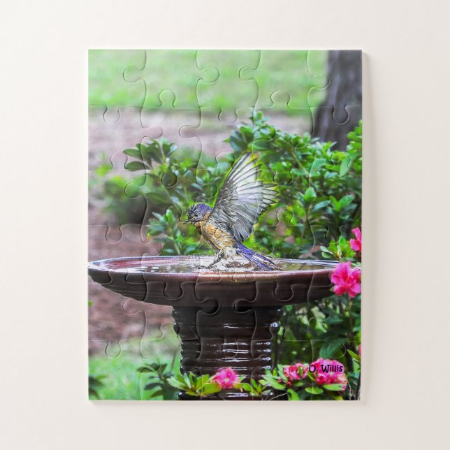 030 Bluebird Bath Puzzle 11x14 Kids (Vertical)