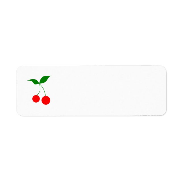 031 RED CARTOON RED CHERRIES CLIPART VECTOR GRAPHI LABEL (Front)