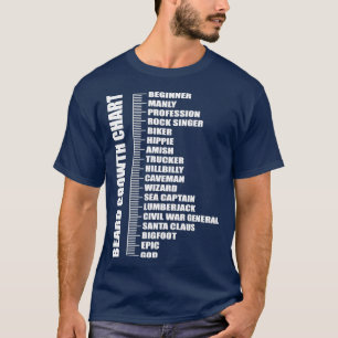 032347 Beard Growth Chart Awesome Beard T-Shirt