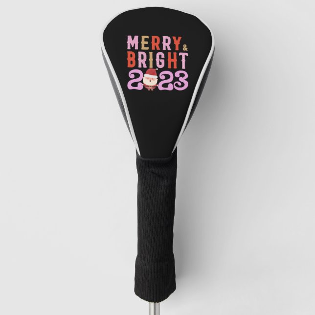 03 family christmas merry and bright   golf head cover (Front)