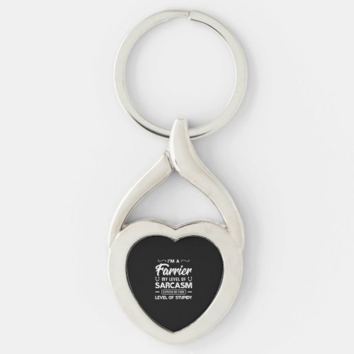 03Im A Farrier My Level Of Sarcasm Depends On You Keychain