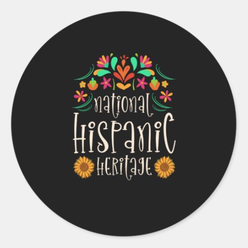 03National Hispanic heritage Month all countries Classic Round Sticker