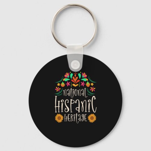 03National Hispanic heritage Month all countries Keychain