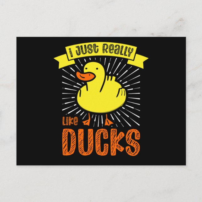 03.Rubber duck for a Duck Lovers Announcement Postcard (Front)