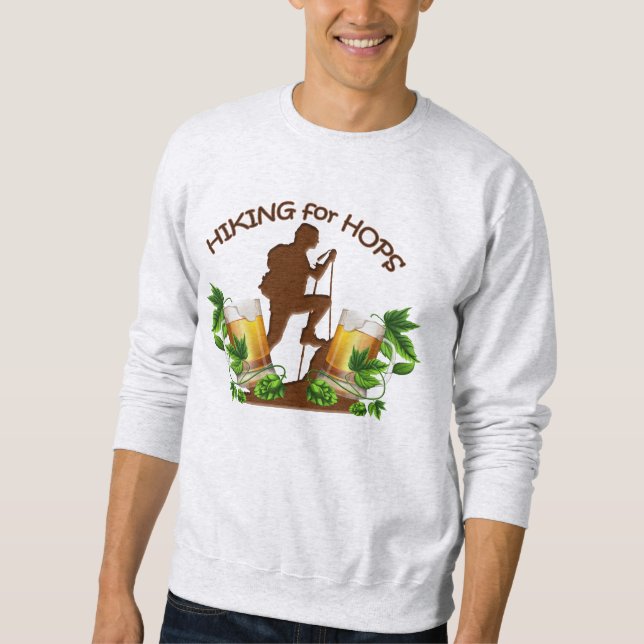 (03)The Hiking for Hops Mens Basic Sweatshirt (Front)