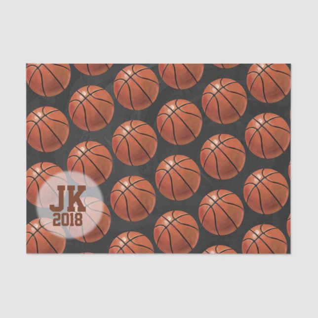 03of12 Basketball Pattern Tissue Paper (Front)