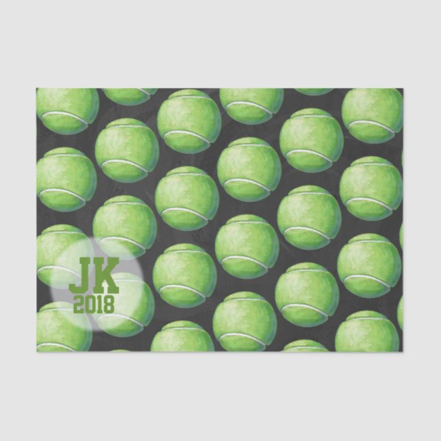03of12 Tennis Ball Pattern Tissue Paper (Front)