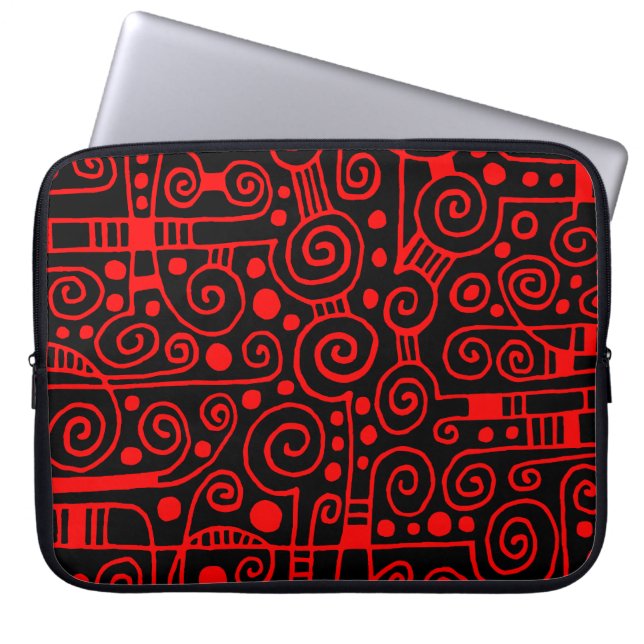 040512 - Red on Black.pdf Laptop Sleeve (Front)