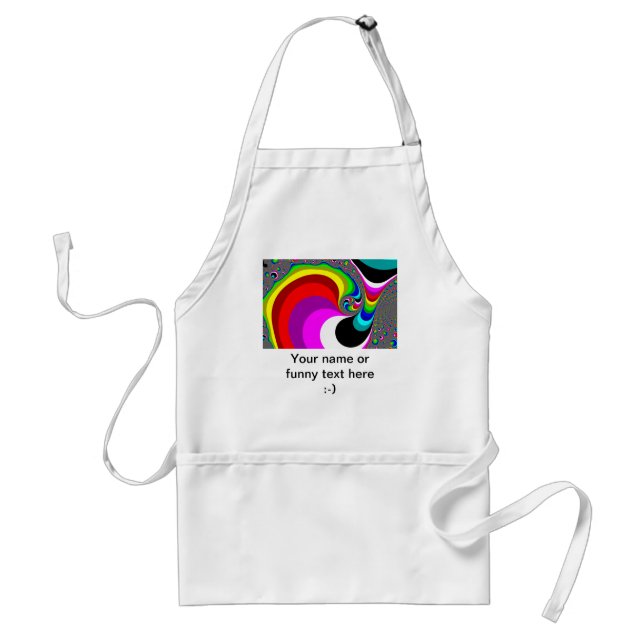 040 Obama - Fractal Art Adult Apron (Front)