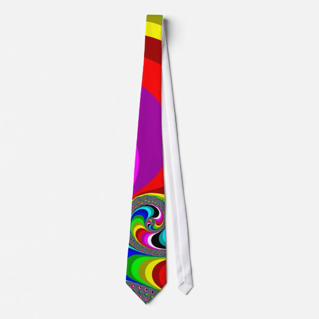 040 Obama - Fractal Art Neck Tie (Front)