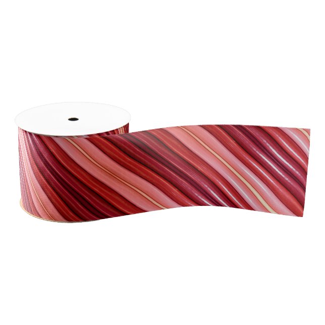 040 Red Stripes Ribbon (Spool)
