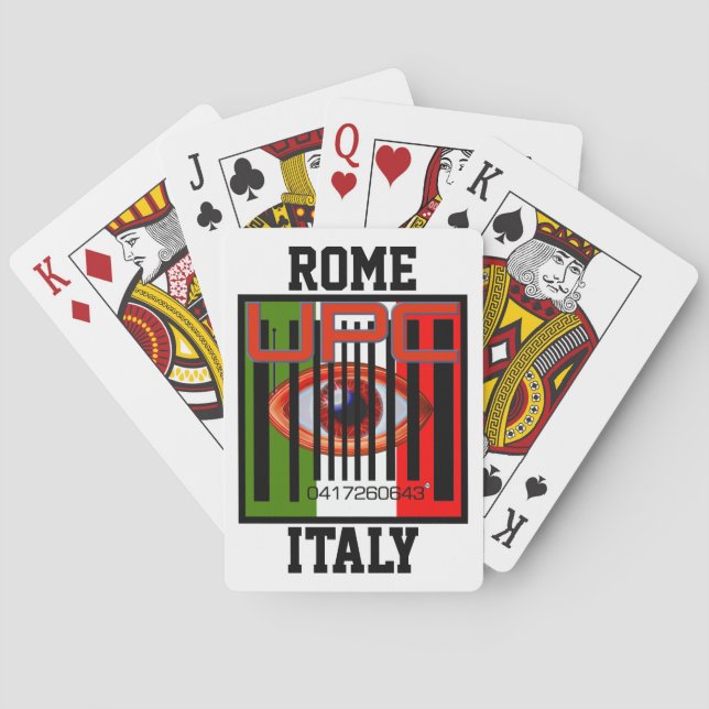 0417260643 UPC "Bar Code" Playing Cards Rome Italy (Back)