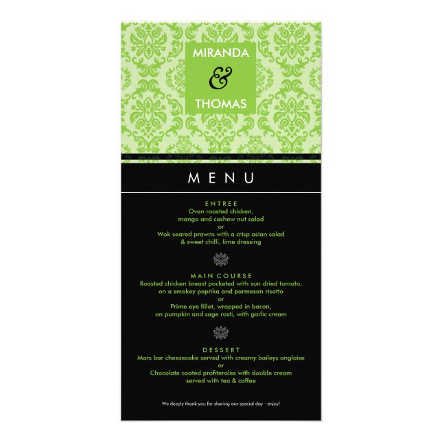 041 Patricia :: menu Card (Front)