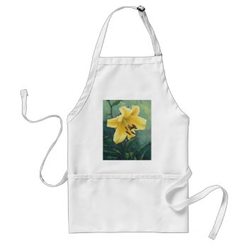0422 Yellow Lily Adult Apron by RuthGarrison at Zazzle