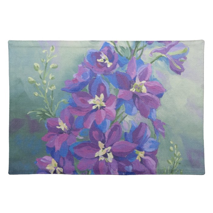 0429 Purple Delphinium Place Mat