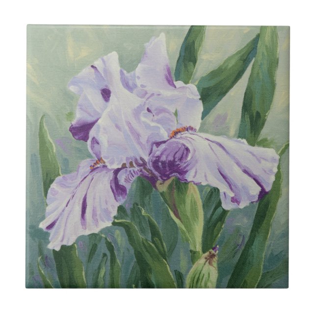 0440 Purple Iris Ceramic Tile (Front)