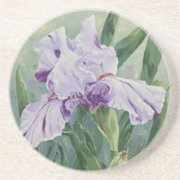 0440 Purple Iris Drink Coaster by RuthGarrison at Zazzle