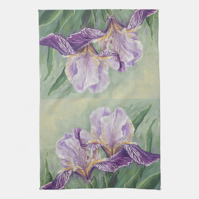 0455 Purple Irises Towel (Vertical)