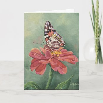 0461 Painted Lady Butterfly Mother's Day Card by RuthGarrison at Zazzle