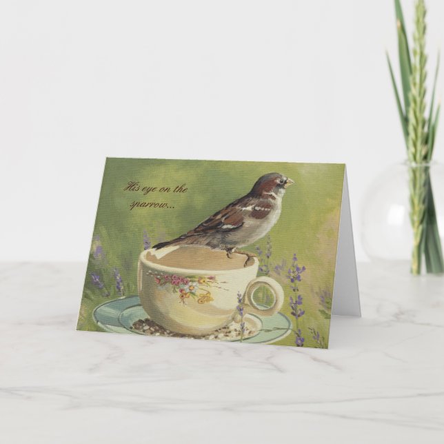 0470 Sparrow Sympathy Card (Front)