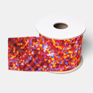 047 Red and Gold Dotting Ribbon