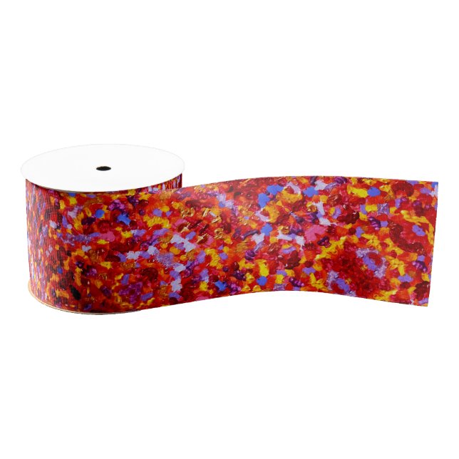 047 Red and Gold Dotting Ribbon (Spool)