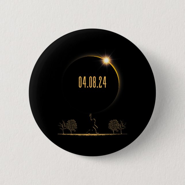 04.08.24 Total Solar Eclipse 2024  Button (Front)