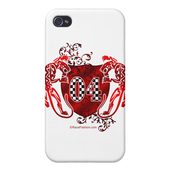 04 auto racing number tigers iPhone 4/4S covers