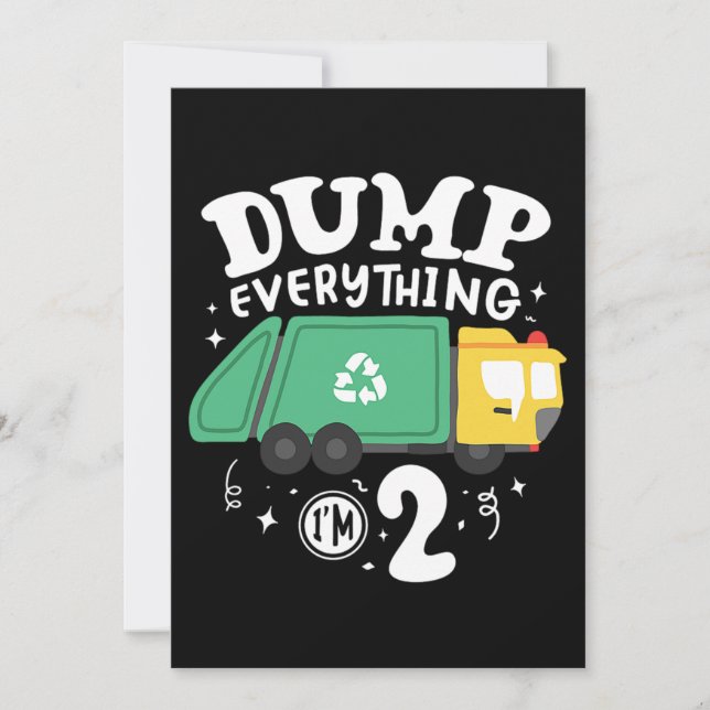 04.Garbage Truck for a Garbage Trucks Fan Save The Date (Front)