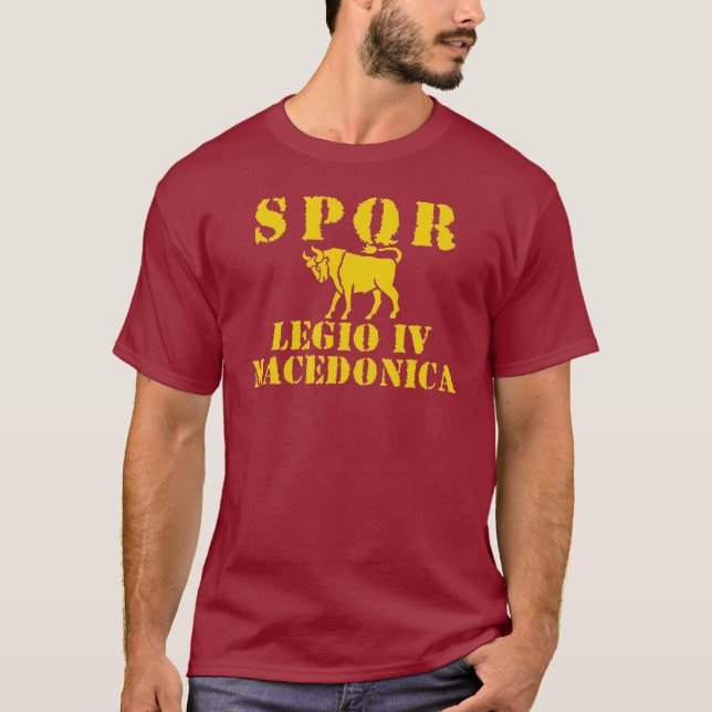 04 Julius Caesar's 4th Legion - Roman Bull T-Shirt (Front)