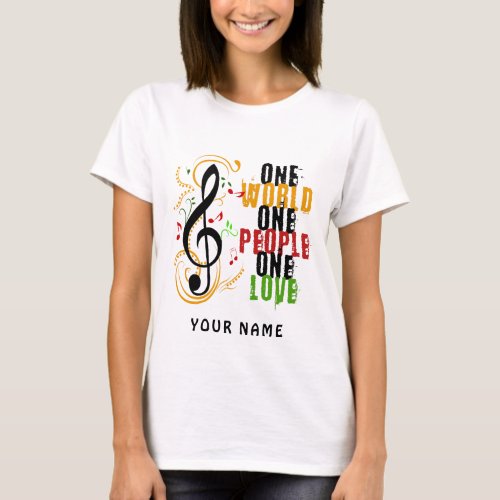 04 Reggae Music Clef T_Shirt